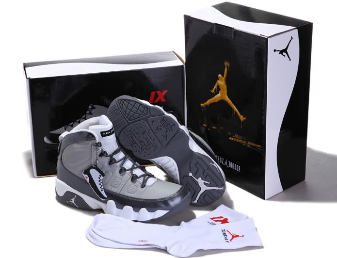 Hot Air Jordan 9 (IX) Cool Grey Medium Grey Cool Grey White